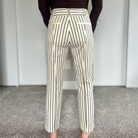Anthropologie Essential Slim Striped Pants - Old Money Coastal Grandma Parisian - Picture 3 of 14